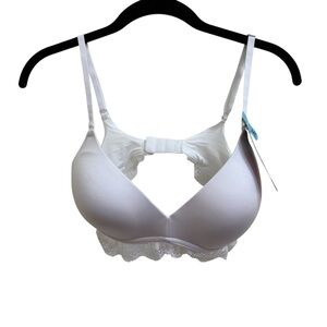 NWT Maidenform white Love the Lift Your Lift Wireless 34C Bra DM1196